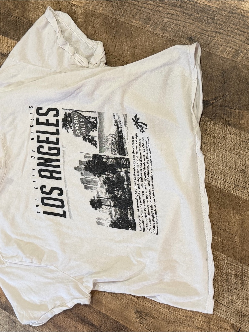 White Los Angeles Graphic Crop Tee - Women's Casual Top